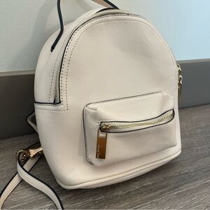 Deux Lux Cream Backpack with Gold‎ Zippers